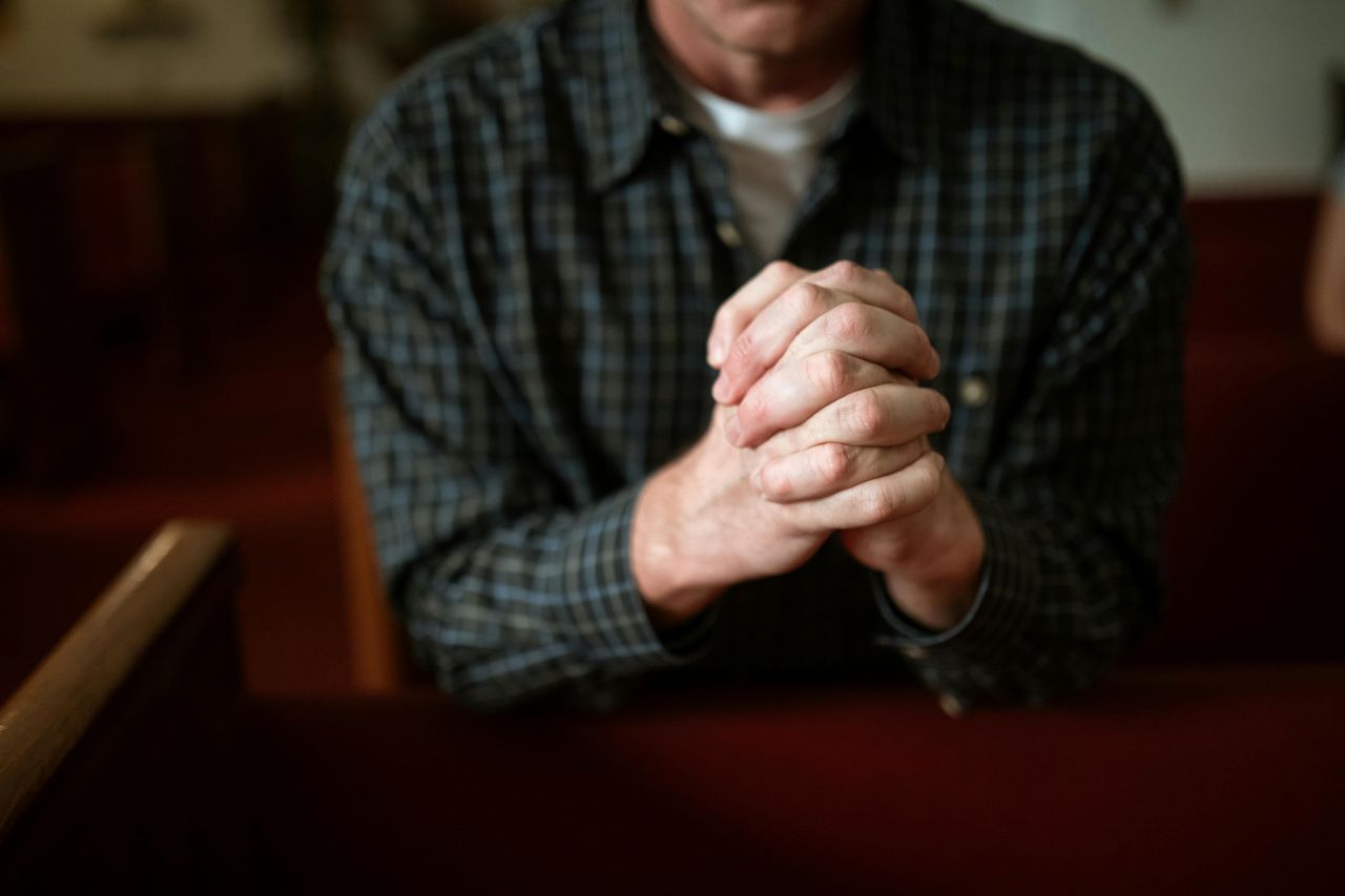 a man in prayer